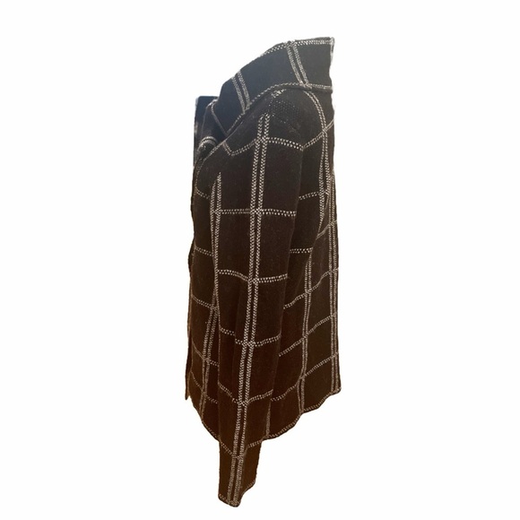 Ellen Tracy Women’s Cardigan Sweater Gray Plaid Wool Blend Coat SZ- xl - Picture 5 of 8